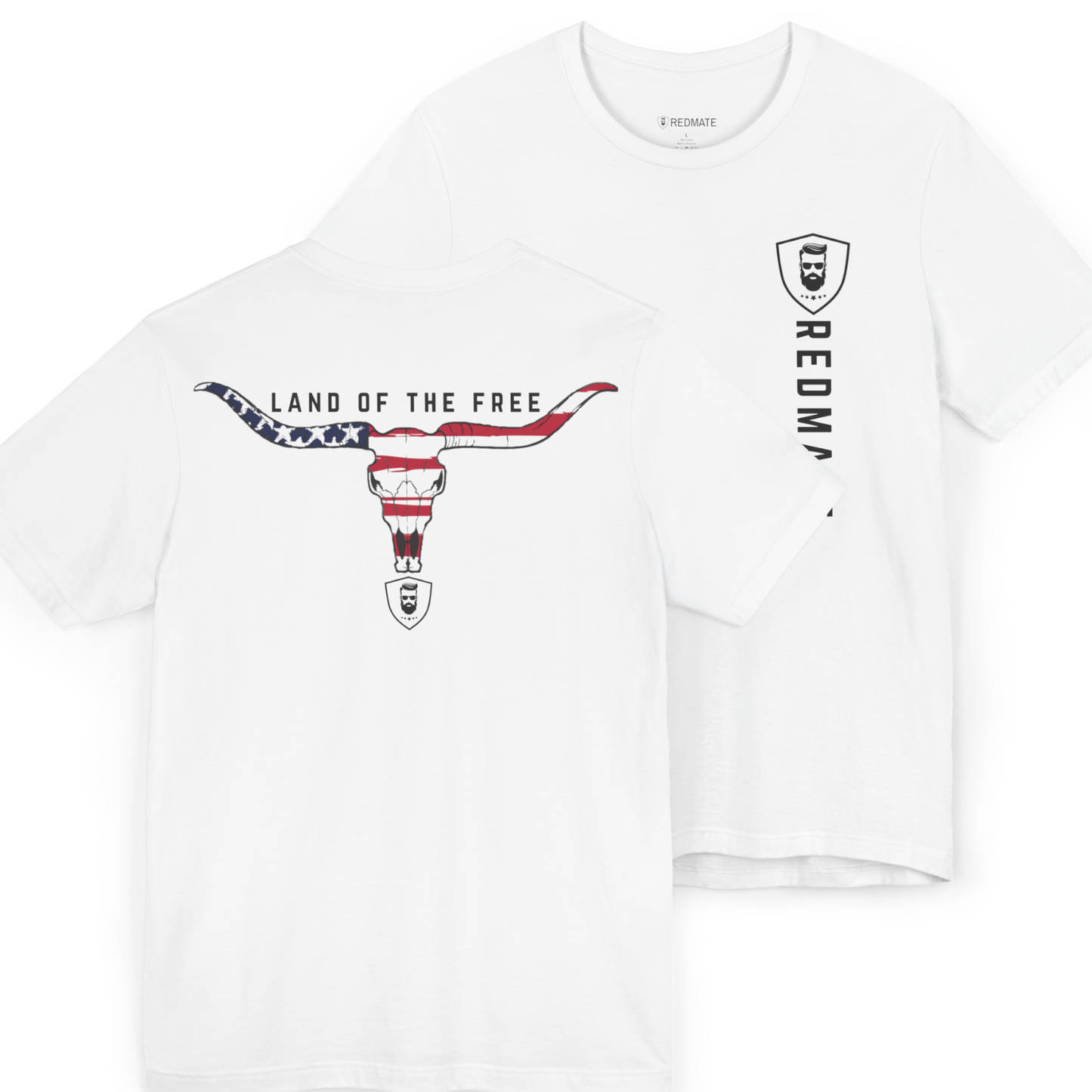 Bull Skull Patriotic T-Shirt